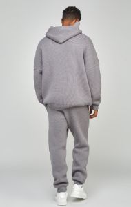 Grey Knitted Oversized Overhead Hoodie sold by Siksilk