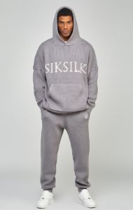Grey Knitted Oversized Overhead Hoodie sold by Siksilk