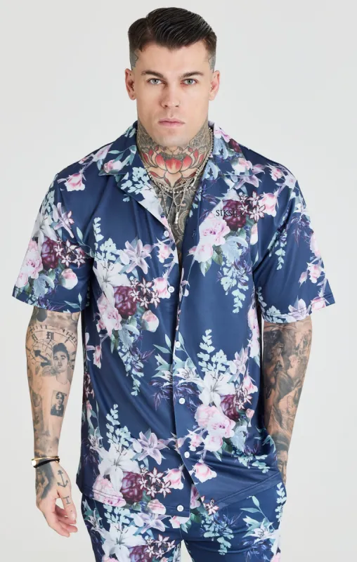 Navy Botanical Unisex Shirt sold by Siksilk