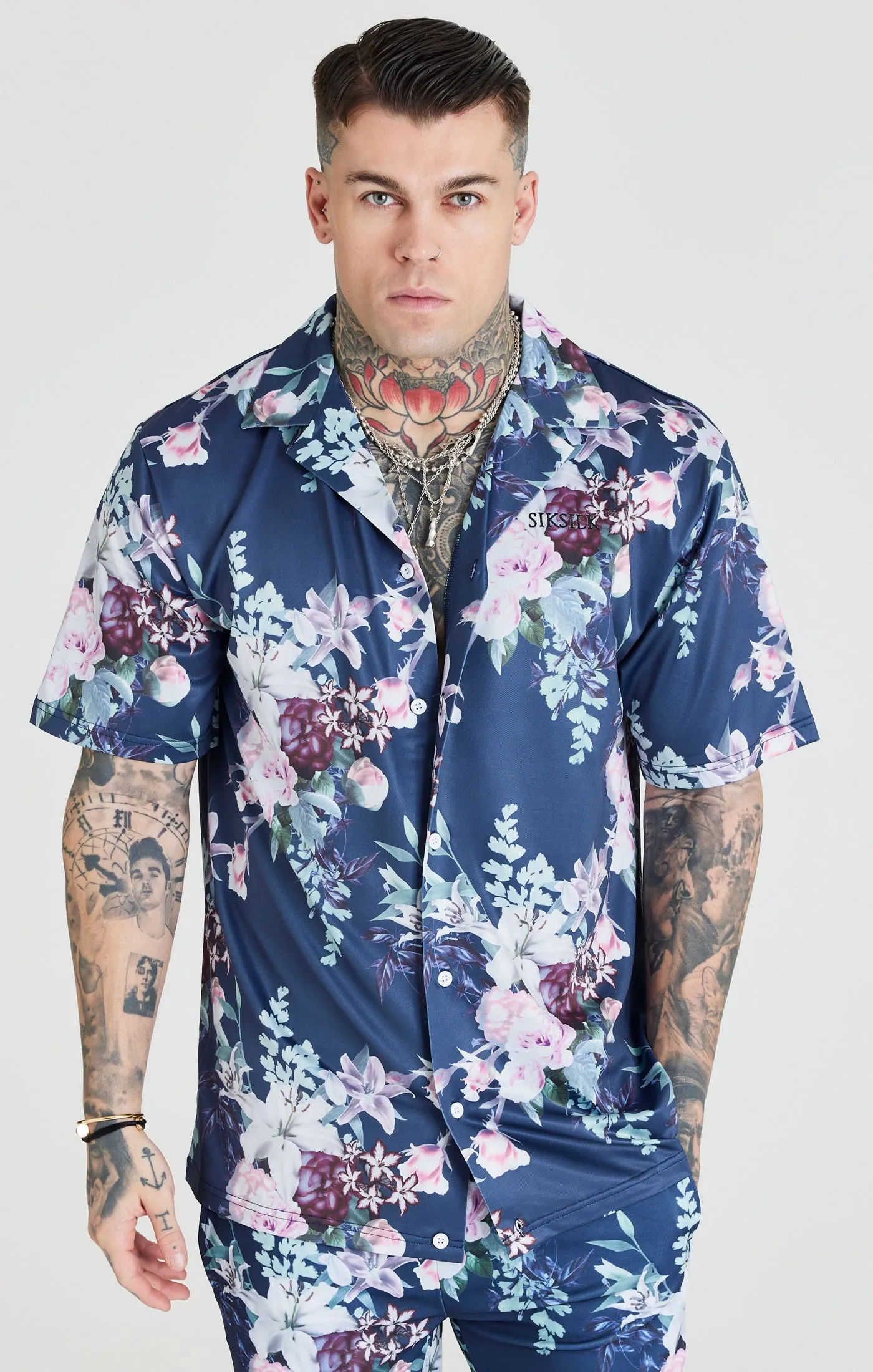 Navy Botanical Unisex Shirt sold by Siksilk