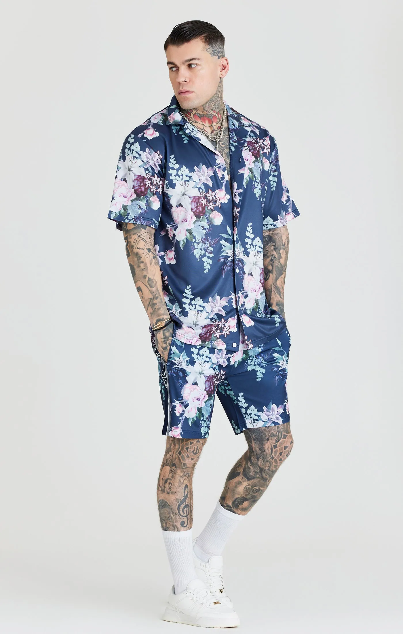 Navy Botanical Unisex Shirt sold by Siksilk product image thumbnail 2