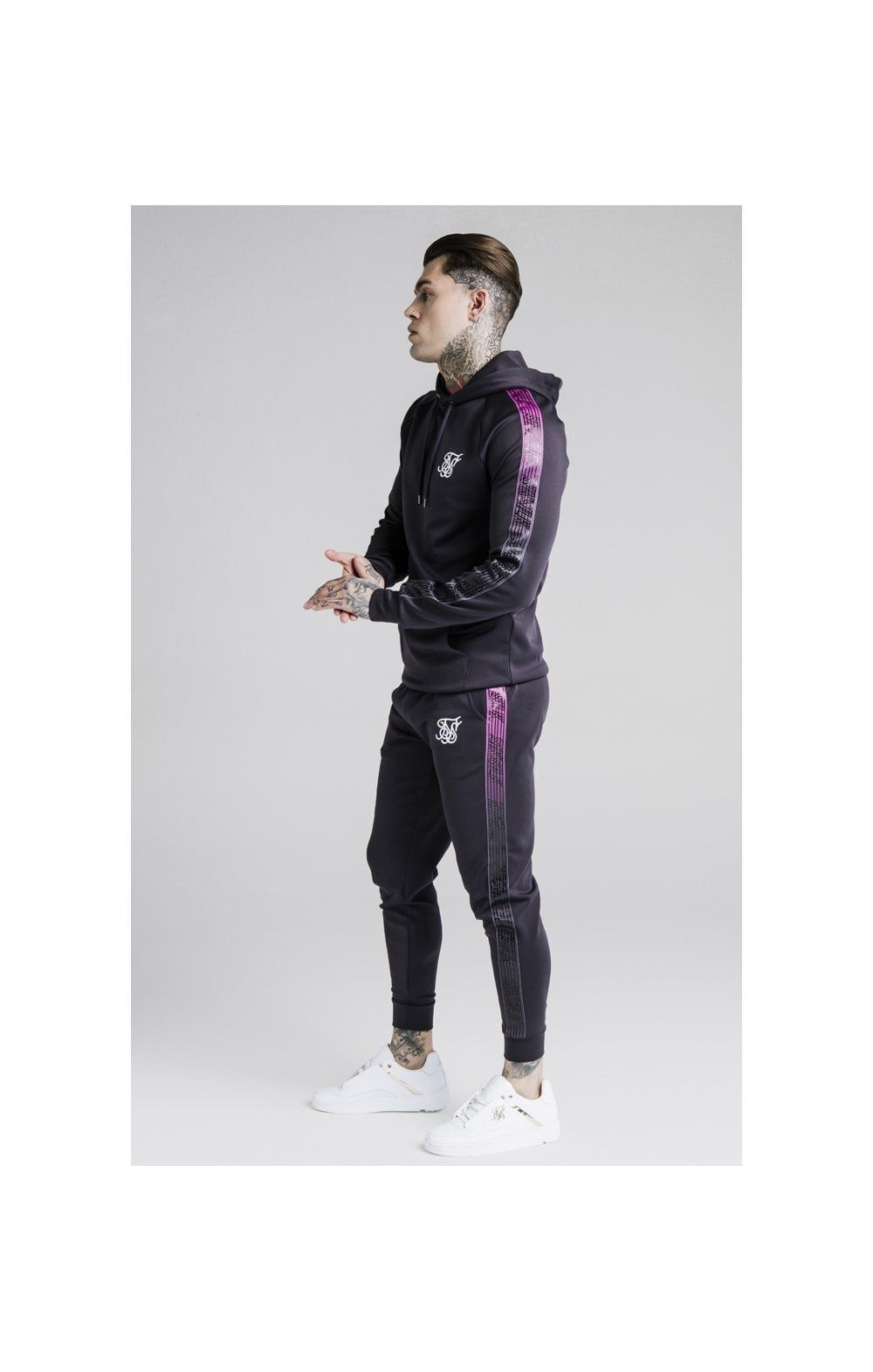 SikSilk Cuffed Cropped Fade Panel Runner Pants – Nine Iron sold by Siksilk product image thumbnail 5