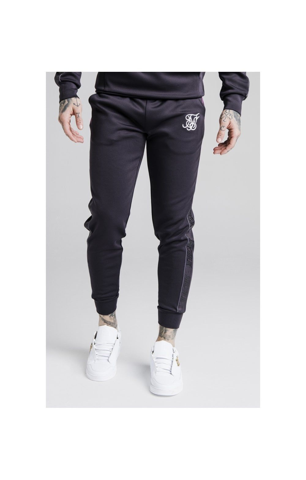 SikSilk Cuffed Cropped Fade Panel Runner Pants – Nine Iron sold by Siksilk product image thumbnail 2