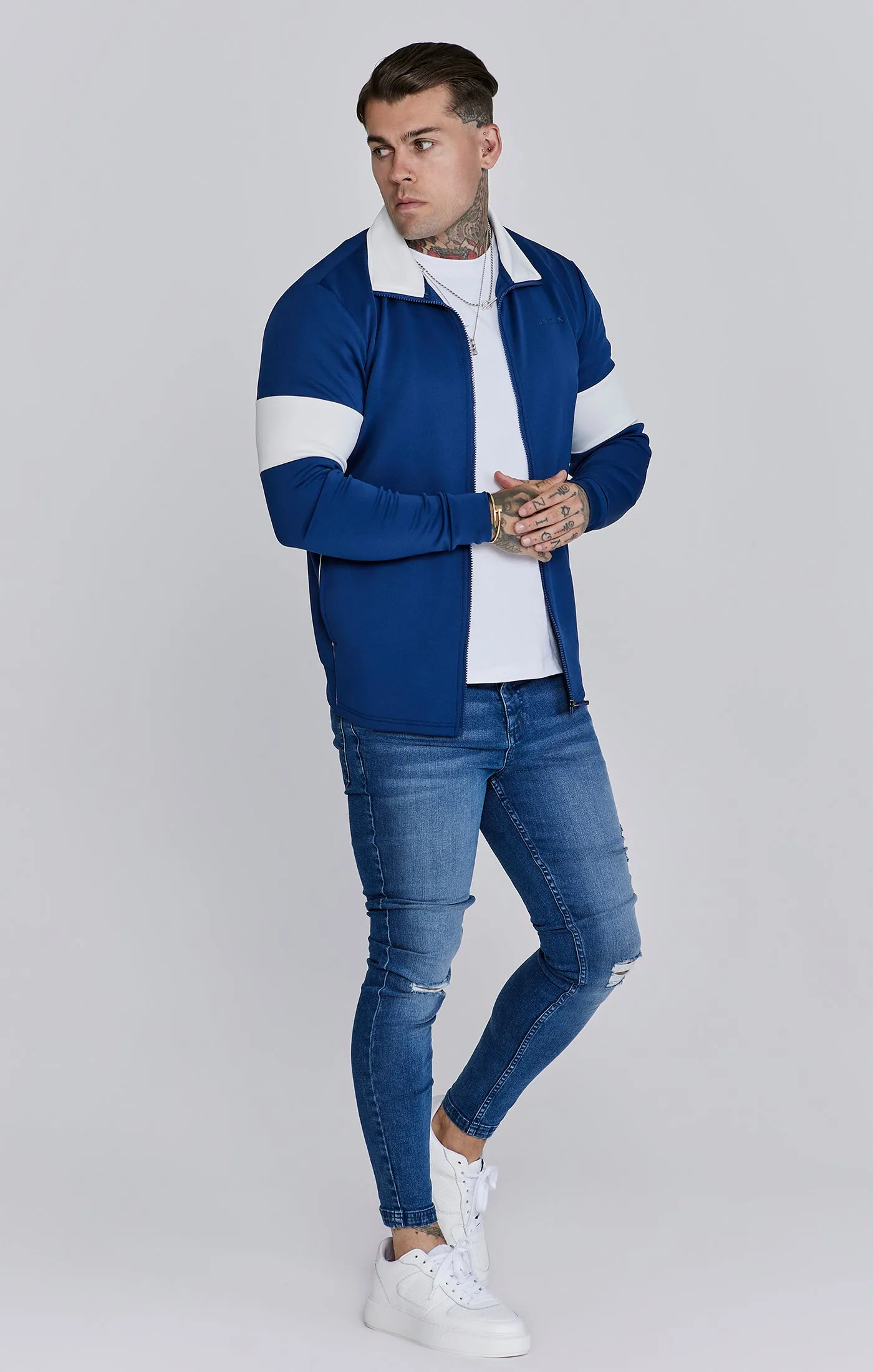 Navy Track Top sold by Siksilk product image thumbnail 4