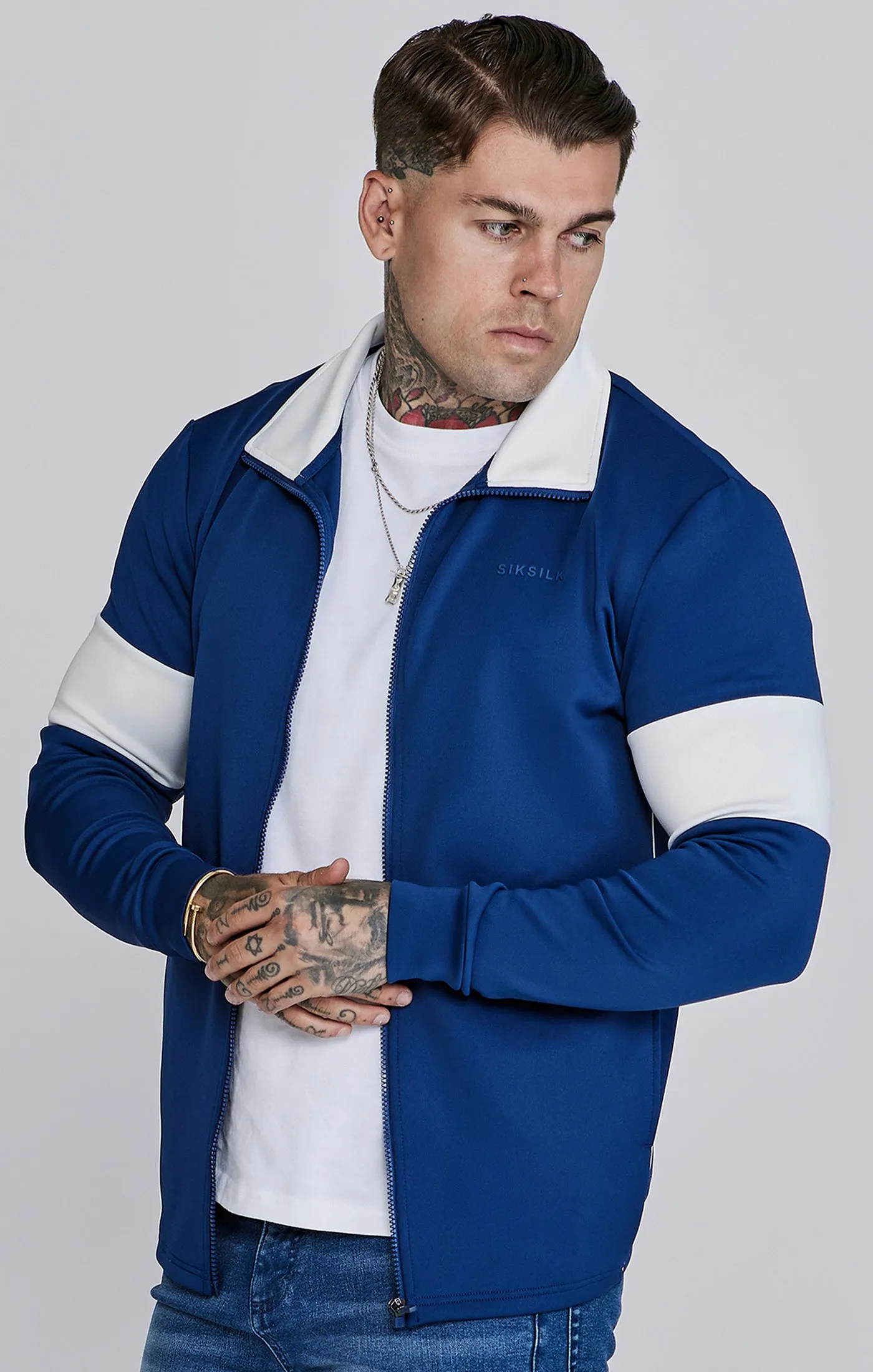 Navy Track Top sold by Siksilk