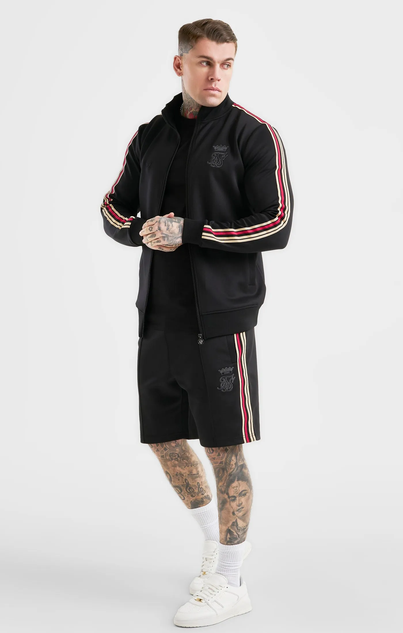 Messi x SikSilk Poly Funnel Zip Through - Black sold by Siksilk product image thumbnail 3