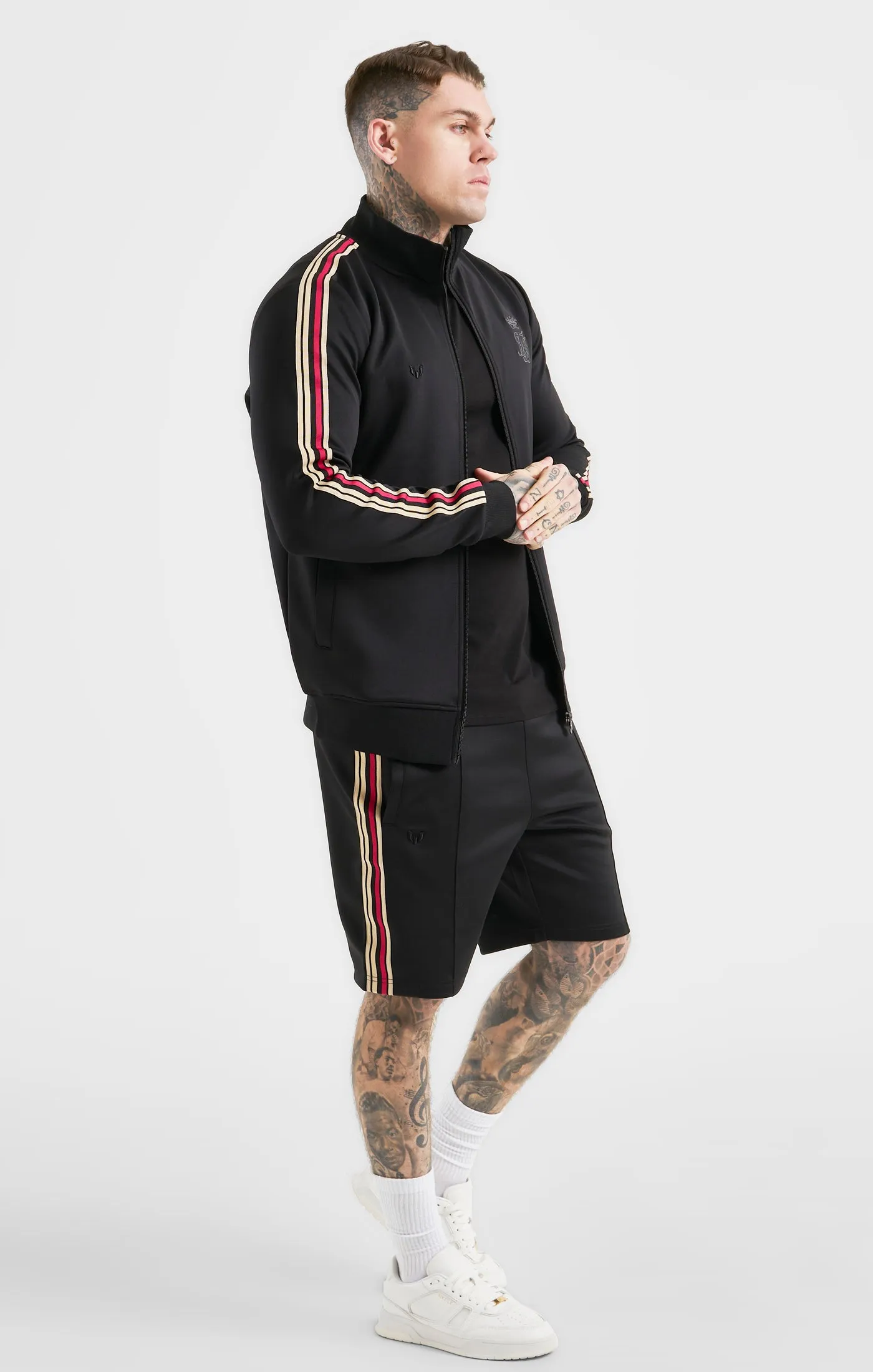 Messi x SikSilk Poly Funnel Zip Through - Black sold by Siksilk product image thumbnail 4