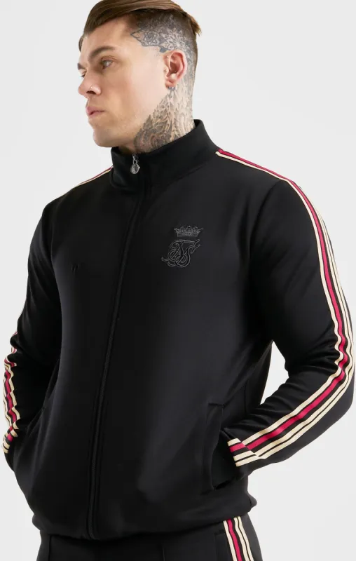 Messi x SikSilk Poly Funnel Zip Through - Black made by Siksilk