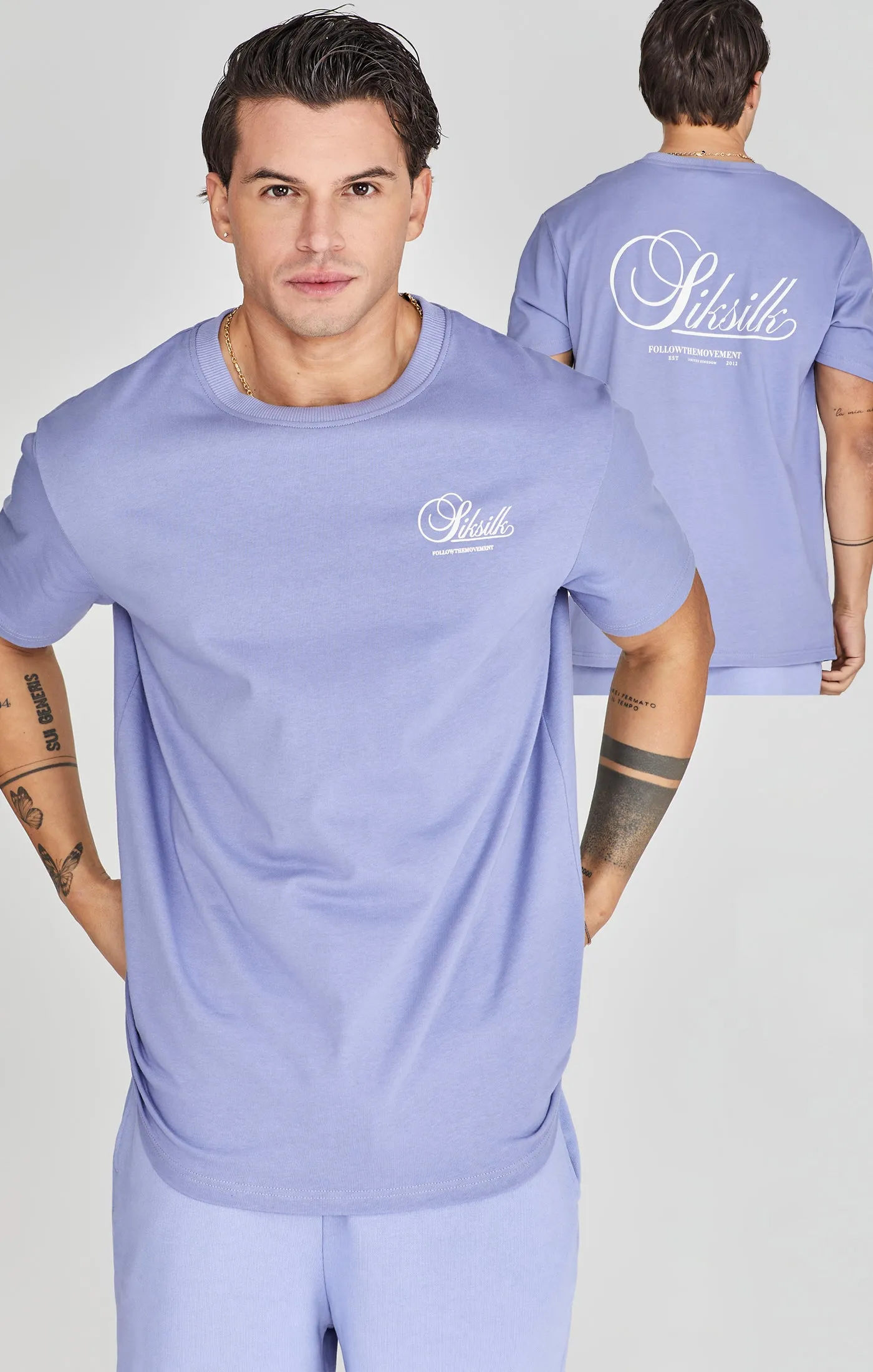 Purple Graphic T-Shirt sold by Siksilk