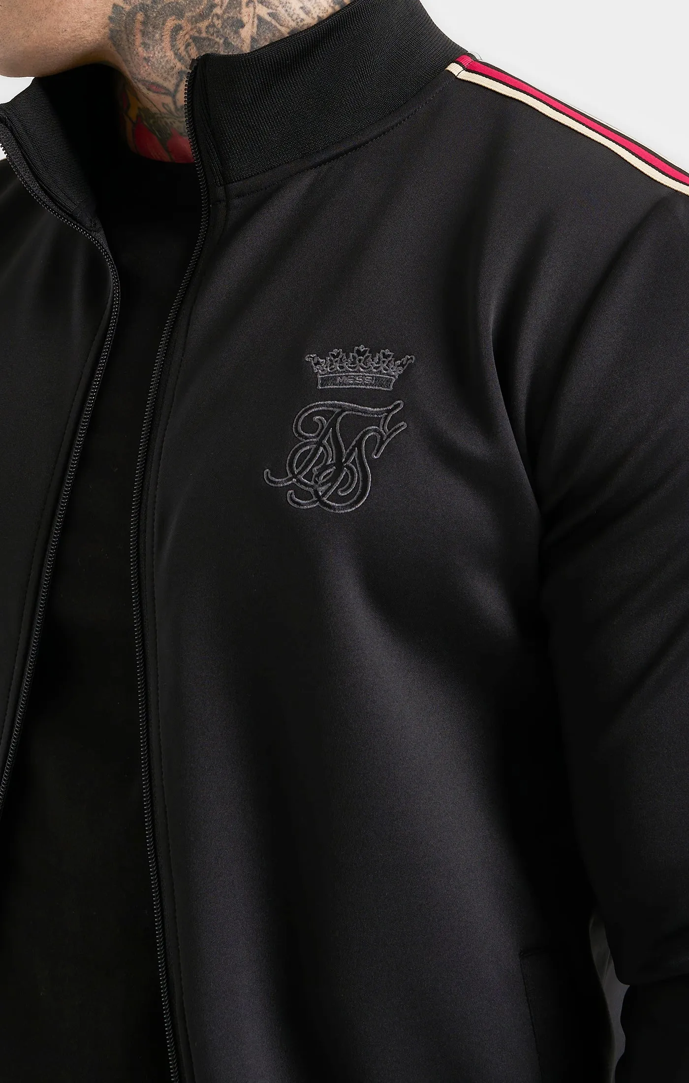 Messi x SikSilk Poly Funnel Zip Through - Black sold by Siksilk product image thumbnail 2