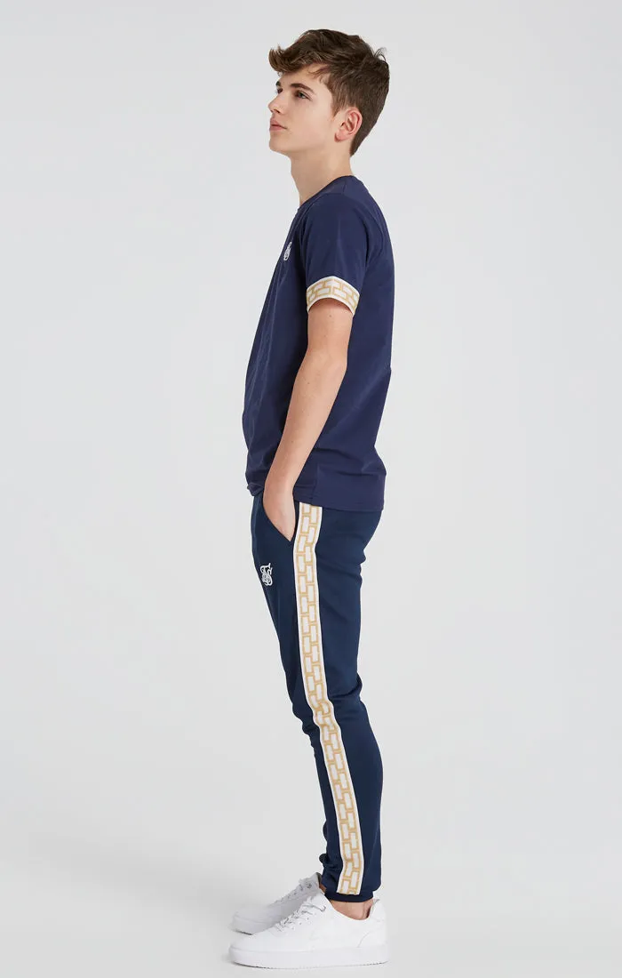 Boys Navy Taped T-Shirt sold by Siksilk product image thumbnail 5