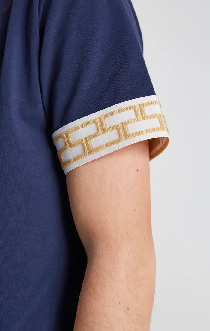 Boys Navy Taped T-Shirt sold by Siksilk product image thumbnail 2