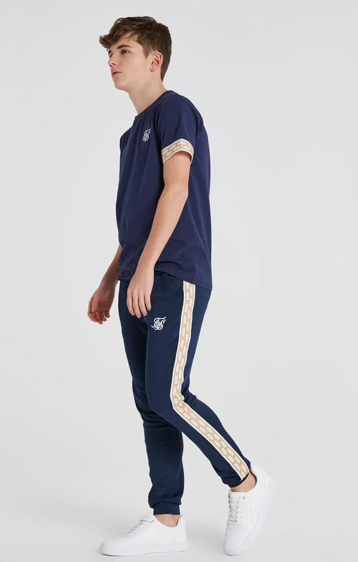 Boys Navy Taped T-Shirt sold by Siksilk product image thumbnail 4