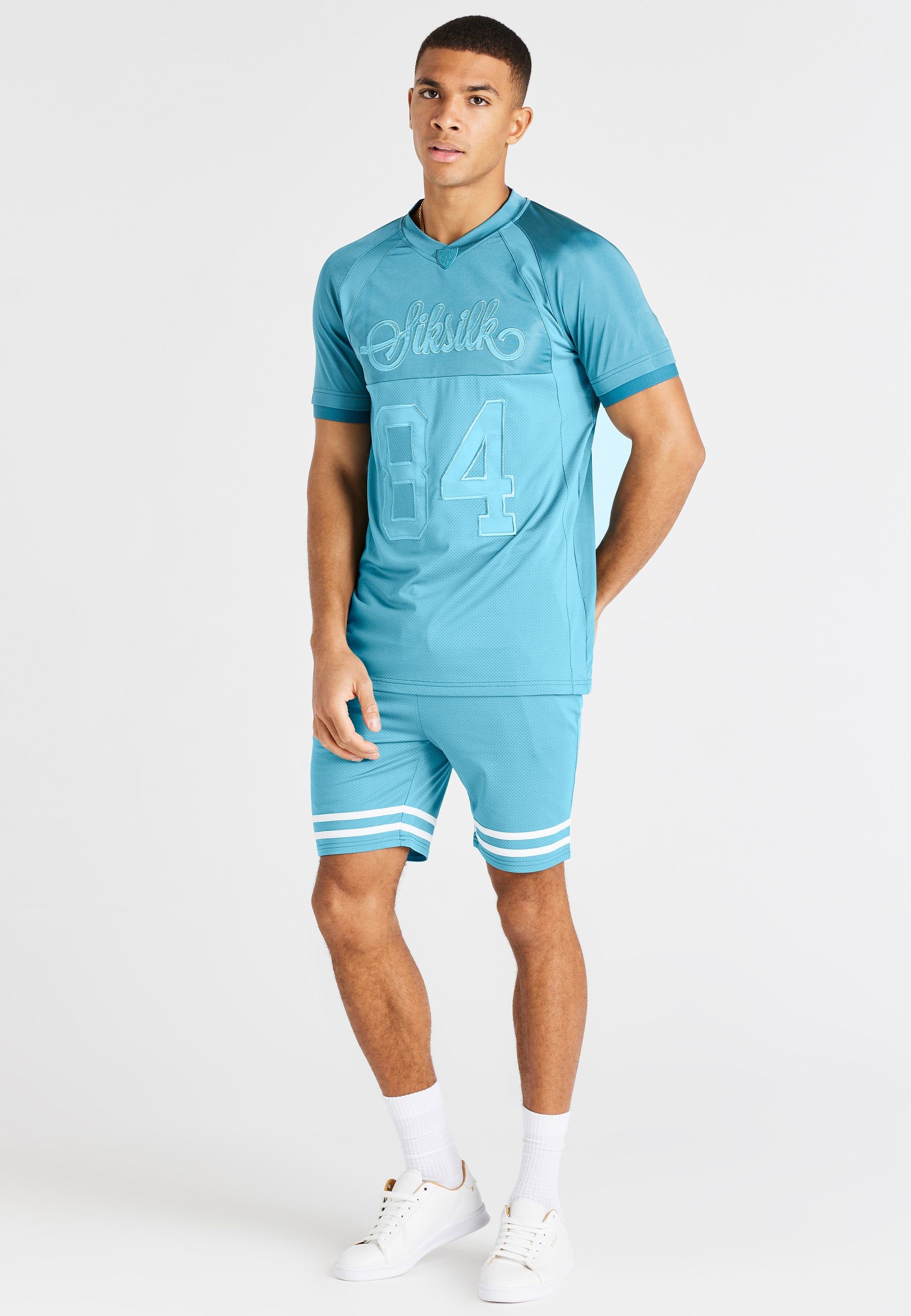 Teal Stretch Sports T-Shirt sold by Siksilk product image thumbnail 4