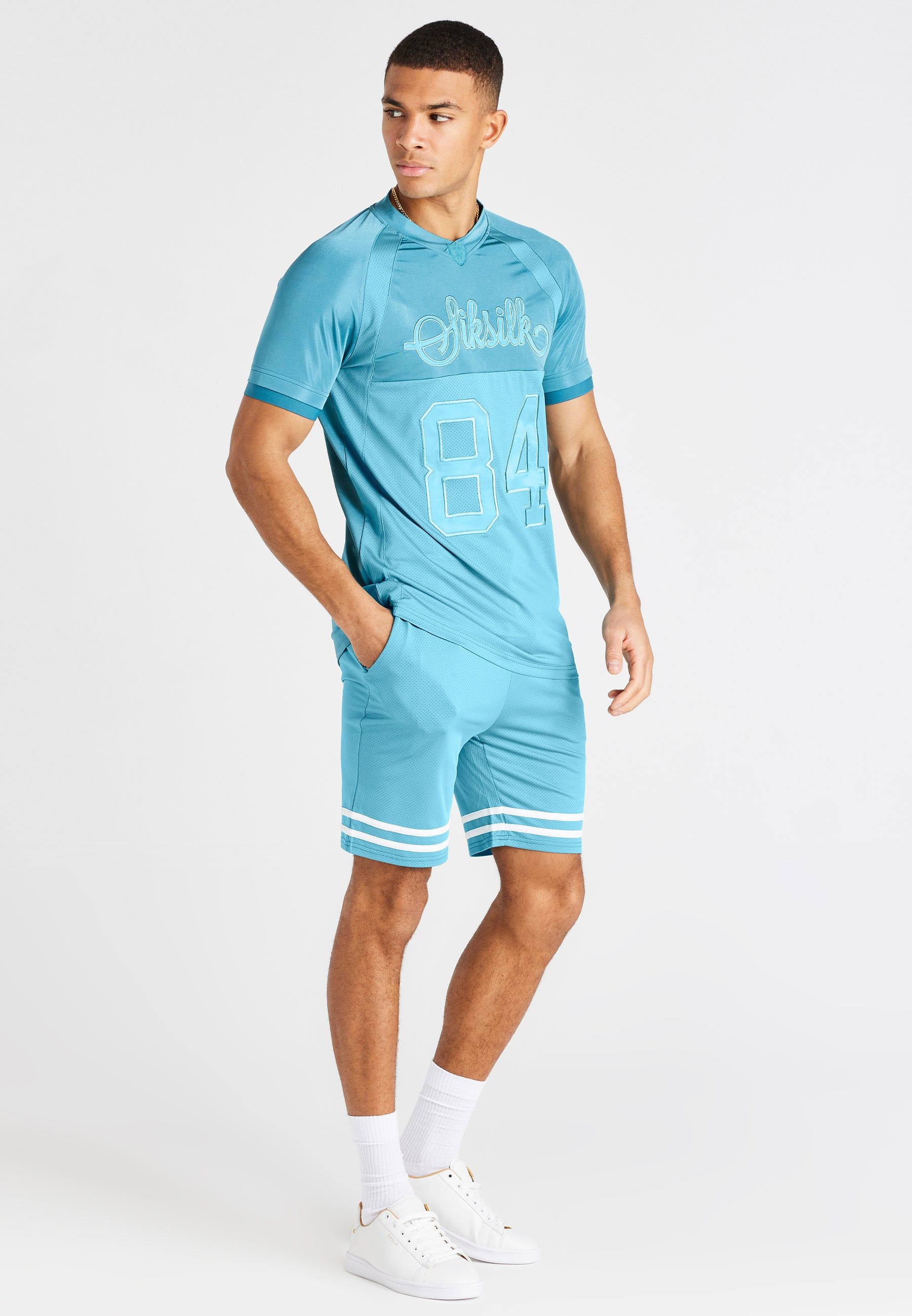Teal Stretch Sports T-Shirt sold by Siksilk product image thumbnail 5