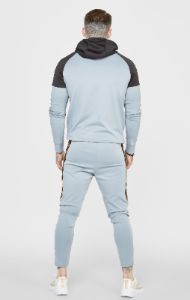 Grey Sports Panelled Overhead Hoodie sold by Siksilk