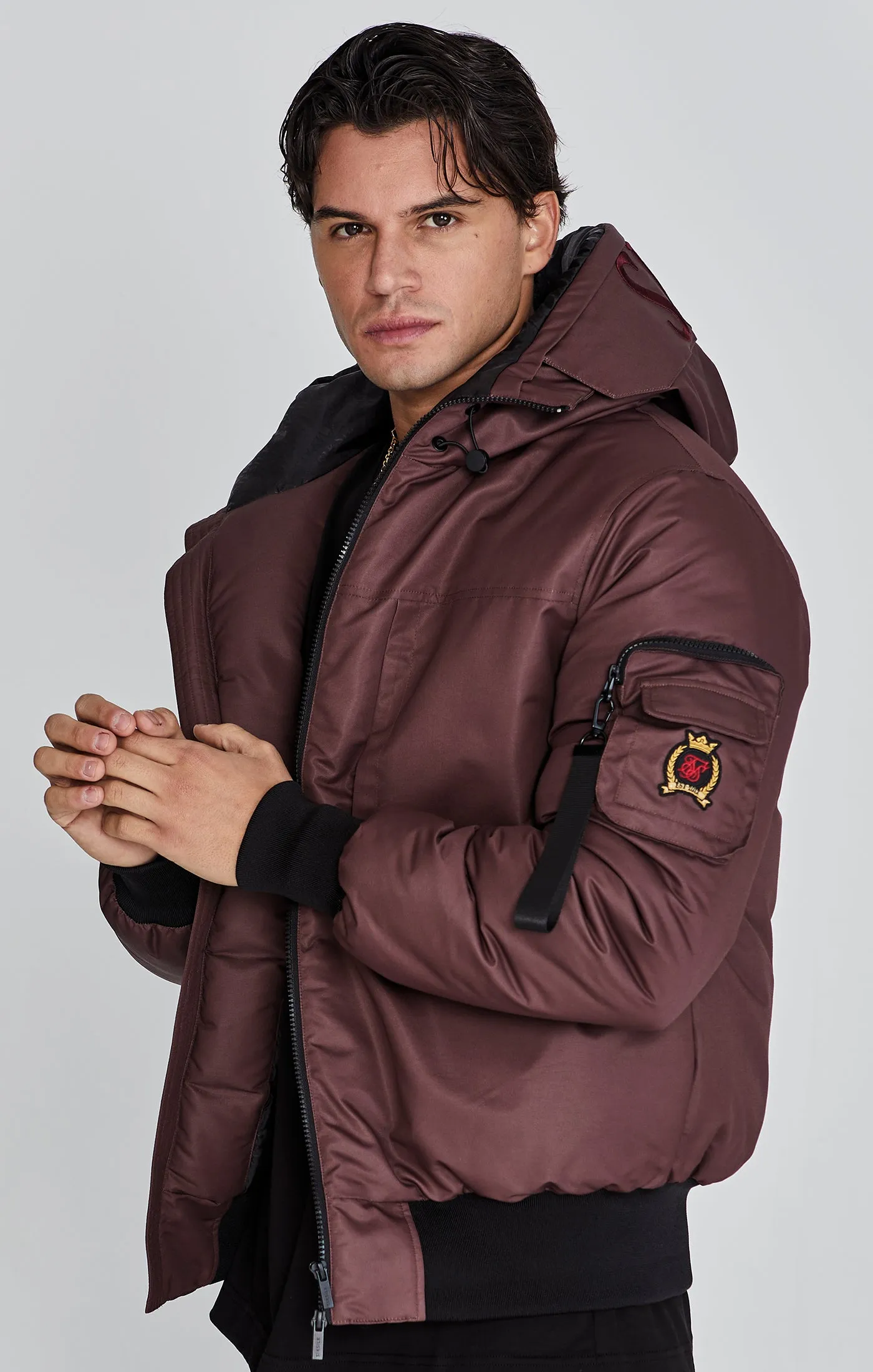 Brown Bomber Jacket sold by Siksilk