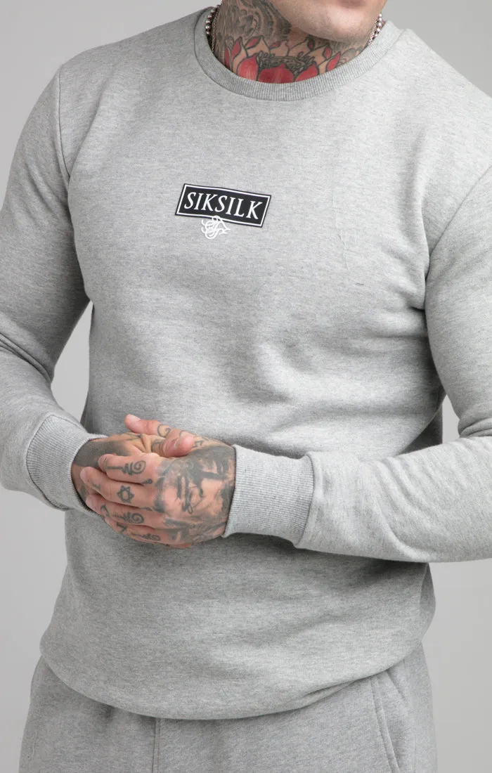 Grey Marl Embossed Print Sweatshirt sold by Siksilk product image thumbnail 5