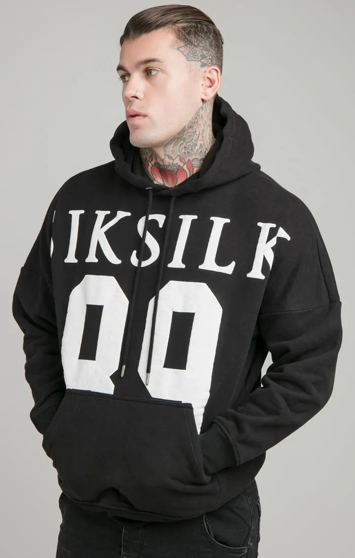 Black Drop Shoulder Relaxed Fit Hoodie sold by Siksilk