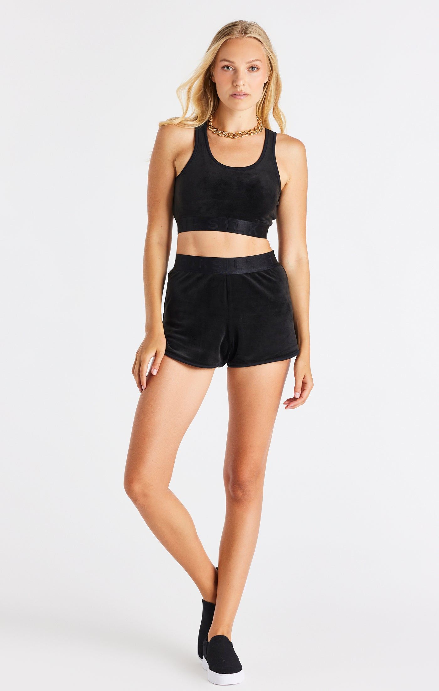 Black Velour Short sold by Siksilk product image thumbnail 4