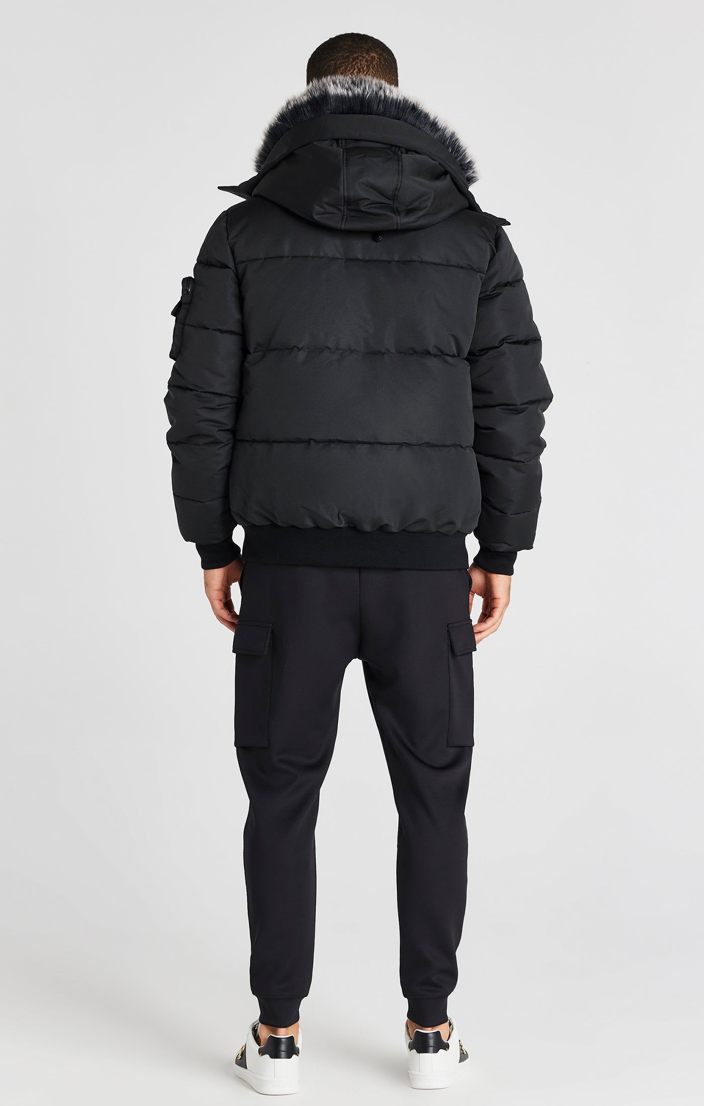 Black Bomber Jacket sold by Siksilk product image thumbnail 6