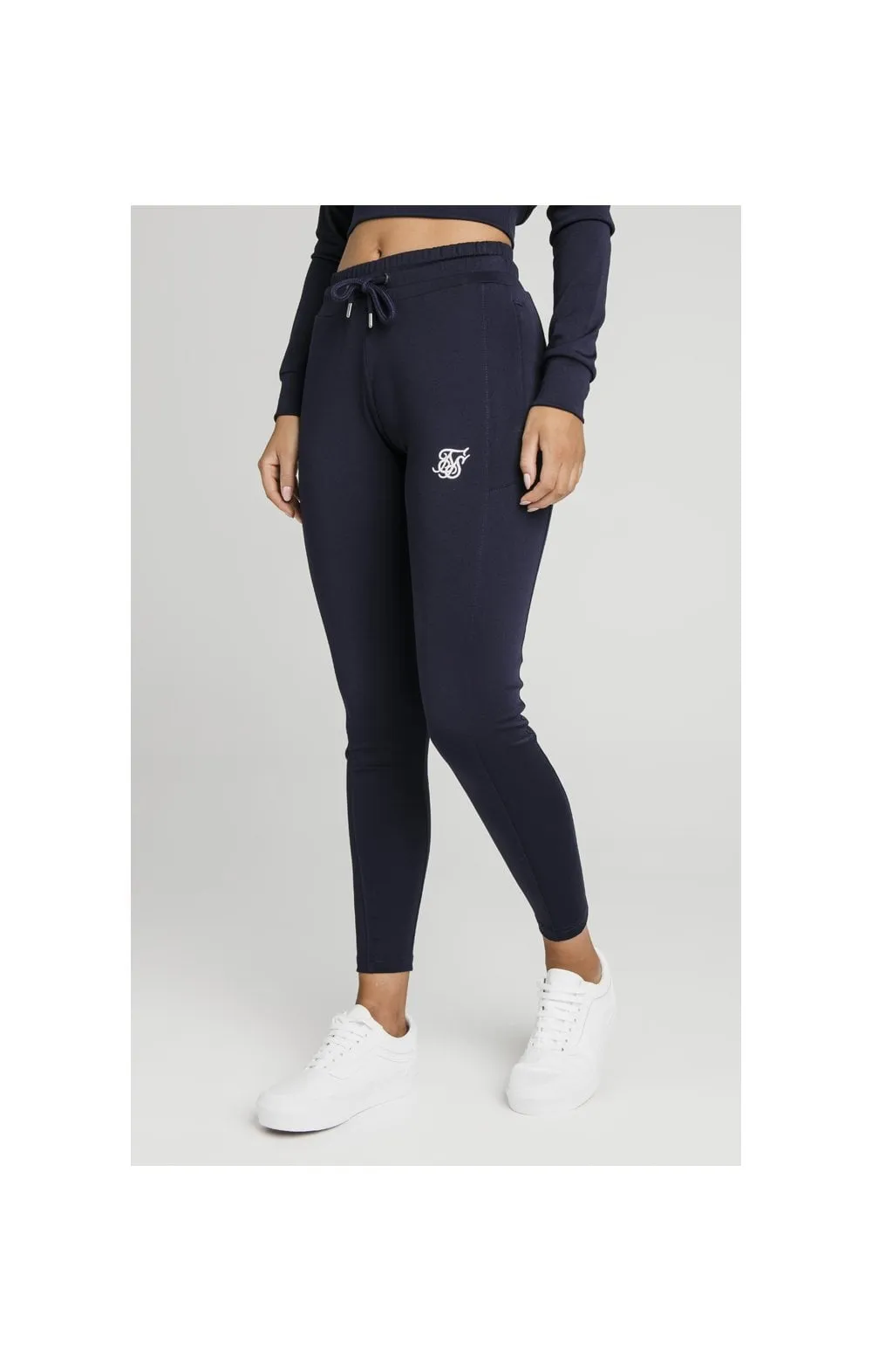 Navy Essential Track Pant sold by Siksilk