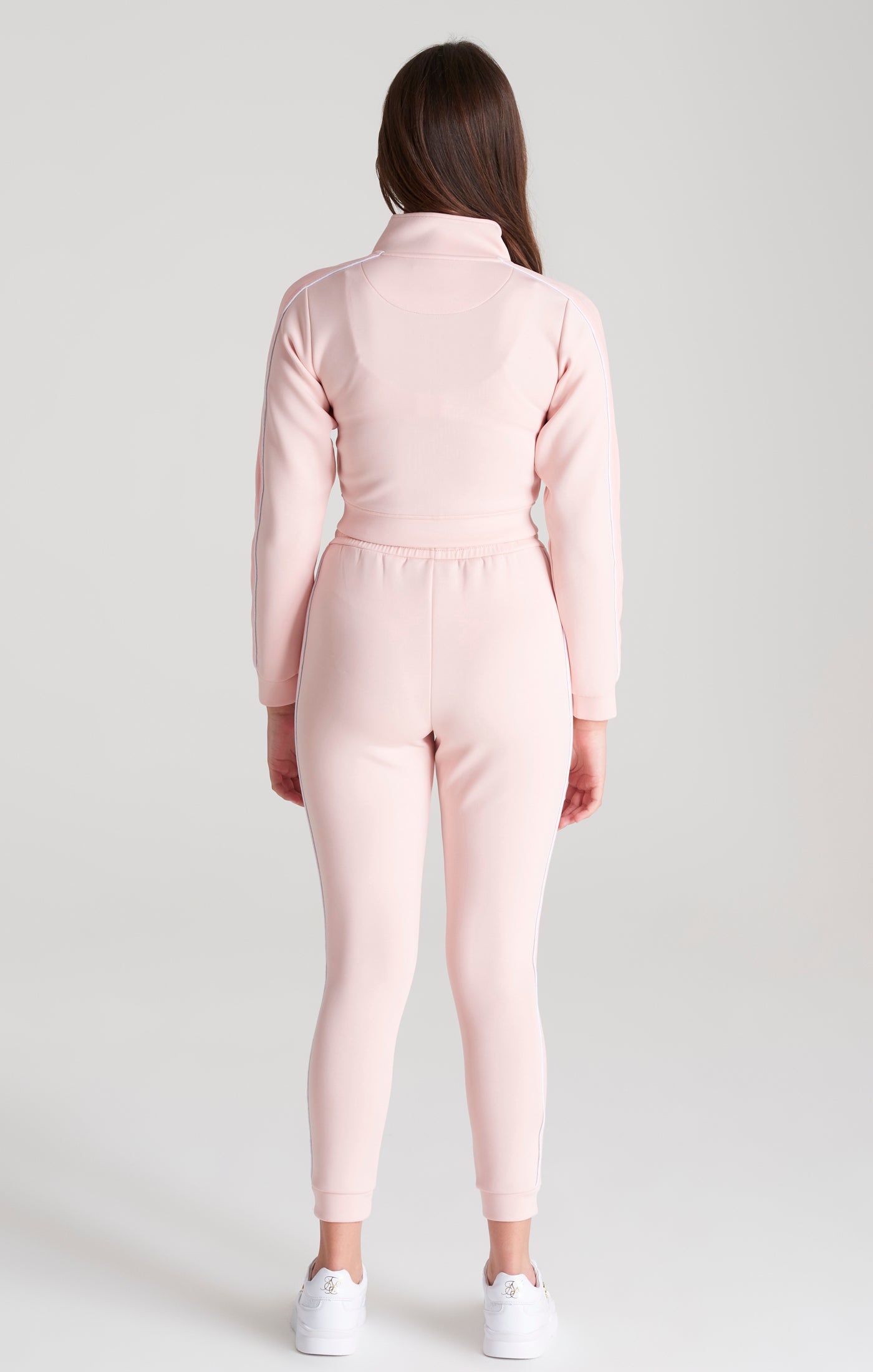 Girls Pink Velour Taped Track Jacket sold by Siksilk product image thumbnail 5