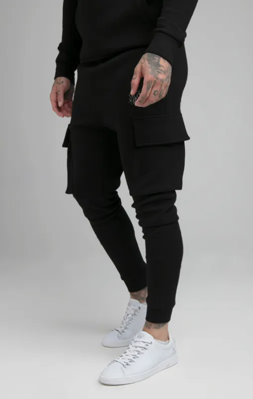 Black Cargo Pant sold by Siksilk