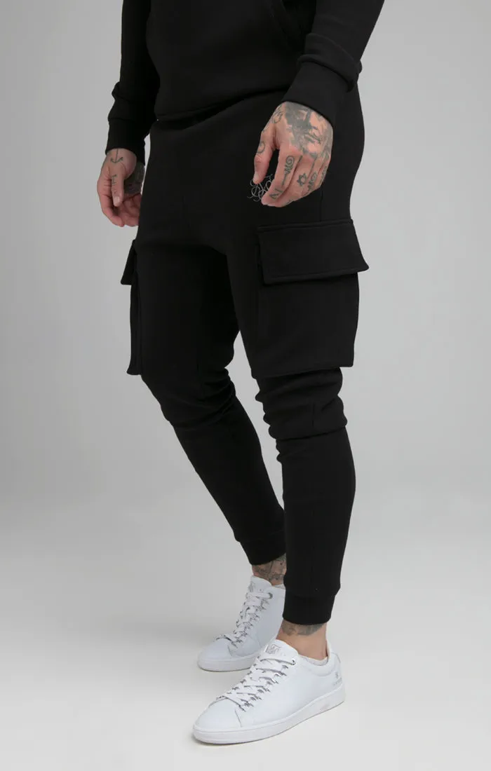 Black Cargo Pant sold by Siksilk