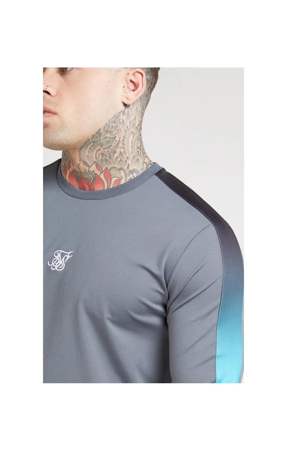 SikSilk Fade Panel Crew Sweat – Slate sold by Siksilk product image thumbnail 2