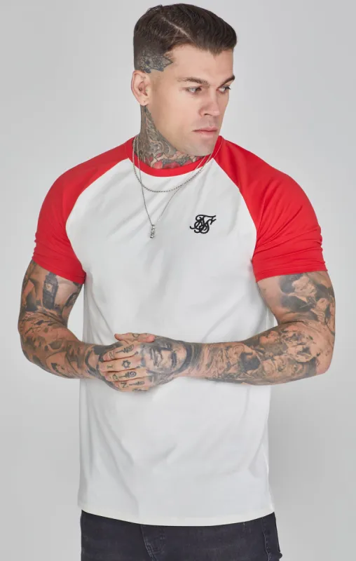 Ecru Red Raglan T-Shirt sold by Siksilk
