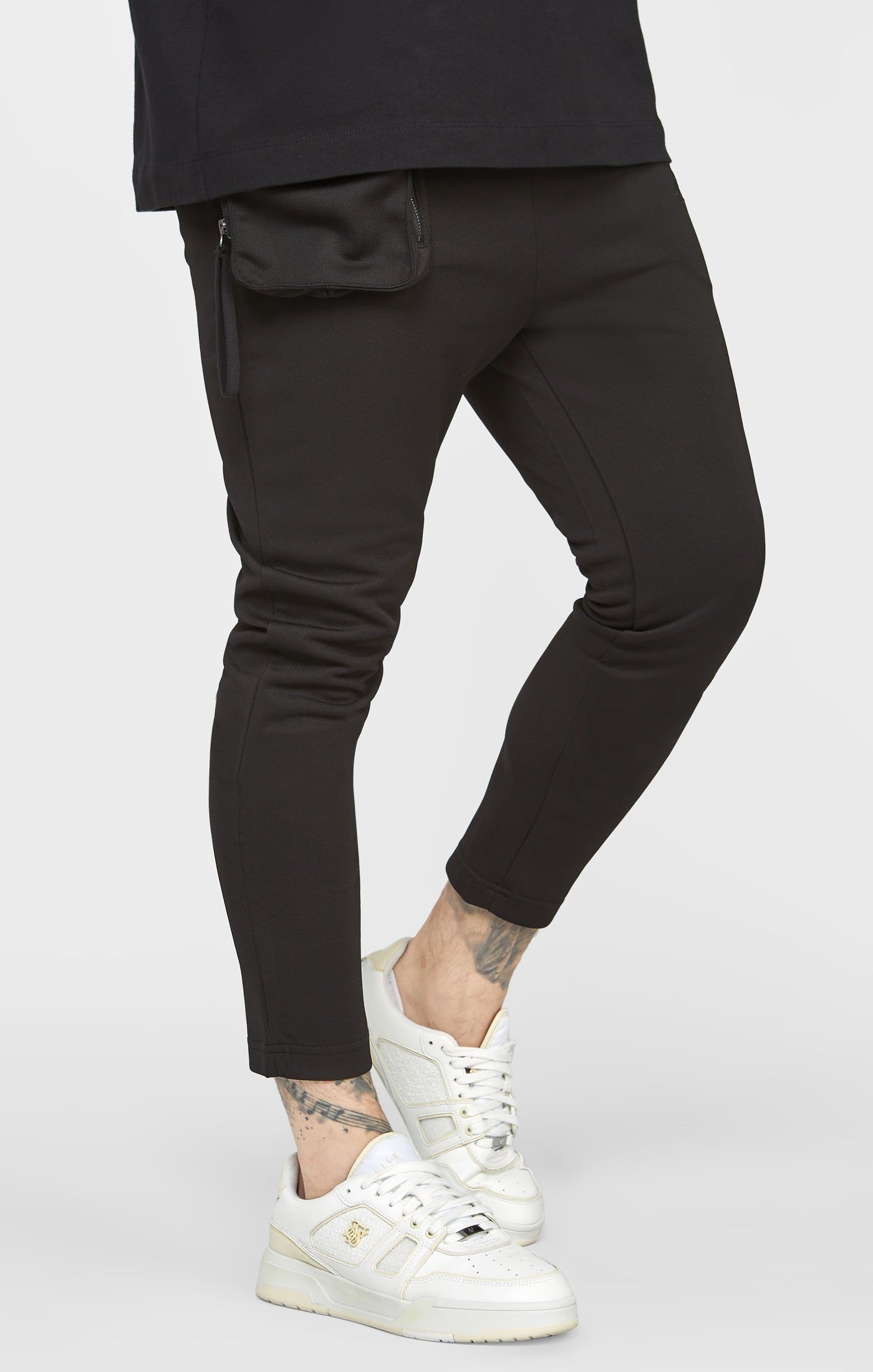 Black Cuffed Track Pant sold by Siksilk product image thumbnail 2