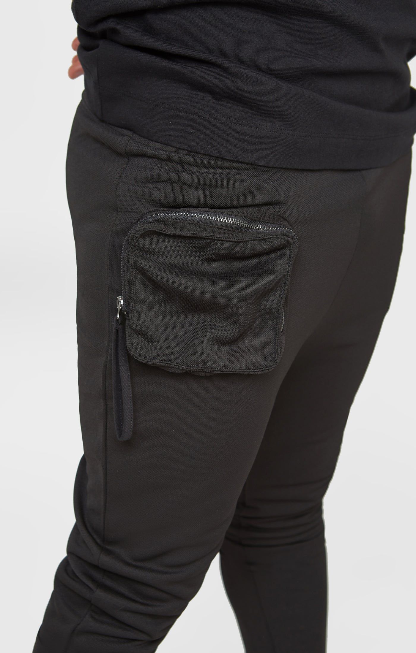 Black Cuffed Track Pant sold by Siksilk product image thumbnail 7