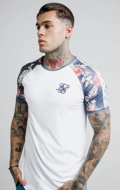 SikSilk Raglan Taped Tee - Hazey Daze sold by Siksilk