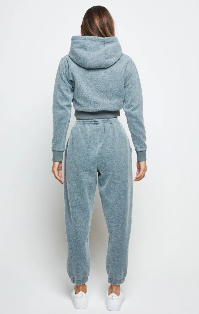 Grey Brushed Cropped Hoodie sold by Siksilk product image thumbnail 5