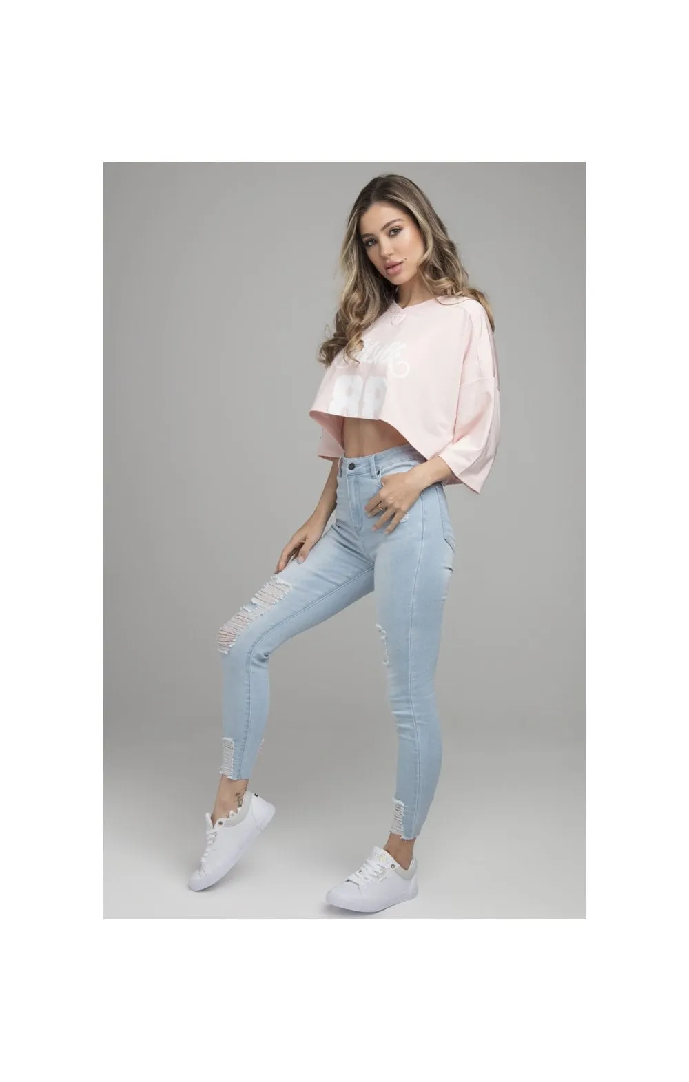 SikSilk Retro Football Crop Jersey - Pink sold by Siksilk product image thumbnail 3