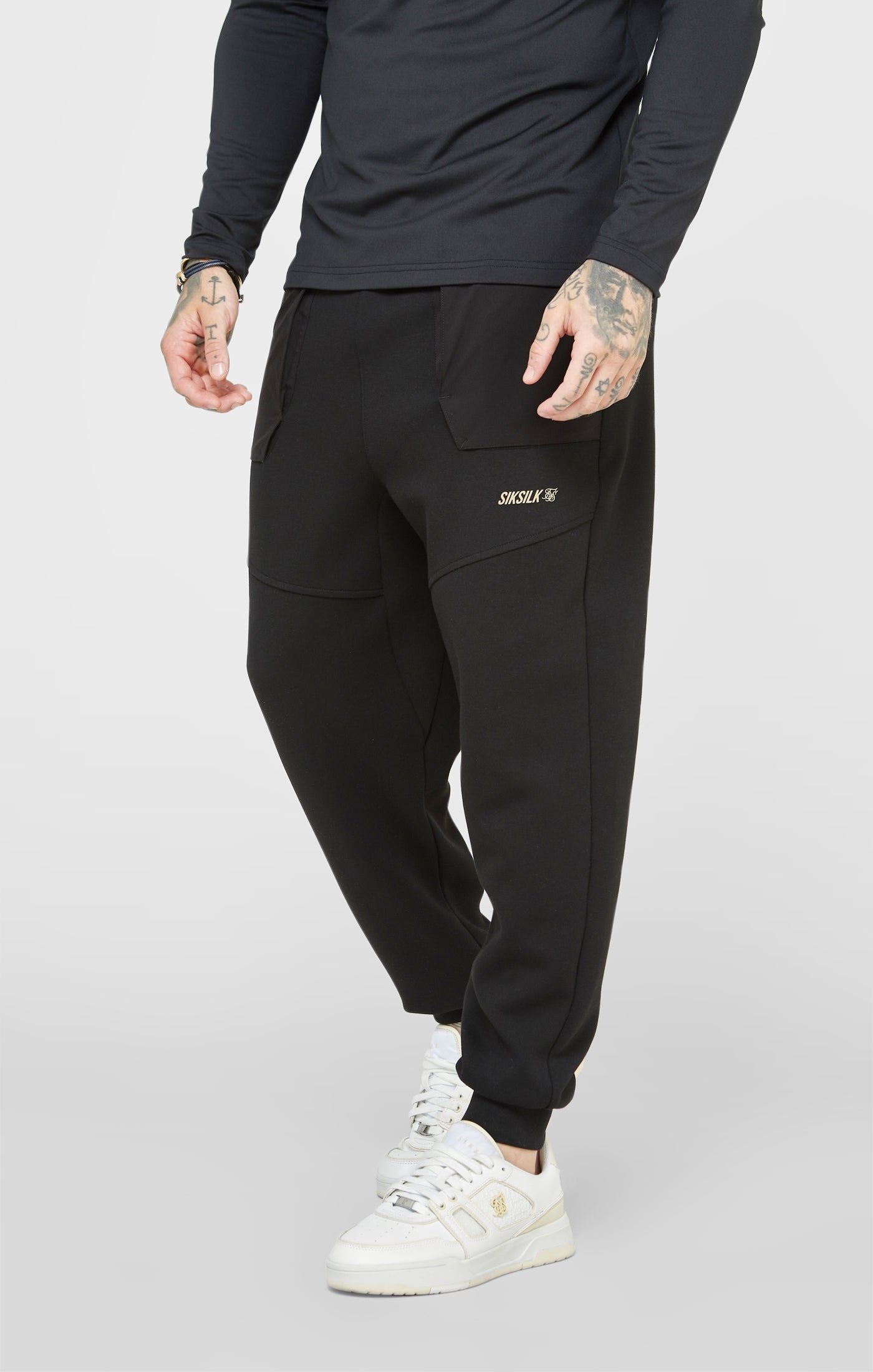 Black Sports Pant sold by Siksilk
