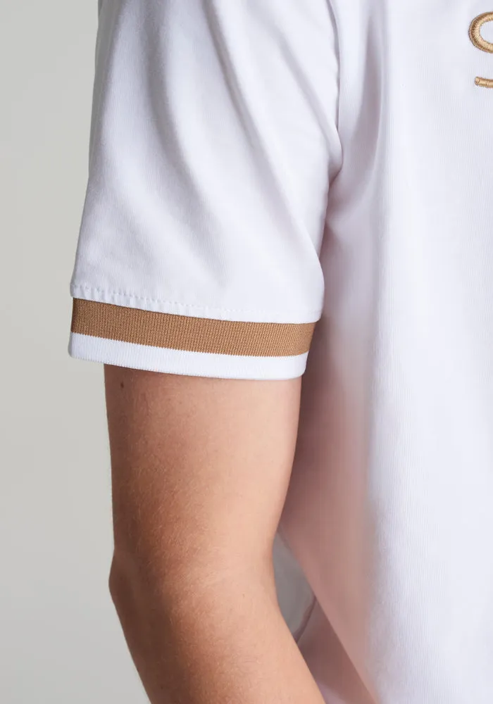 Boys White Contrast Collar T-Shirt sold by Siksilk product image thumbnail 4