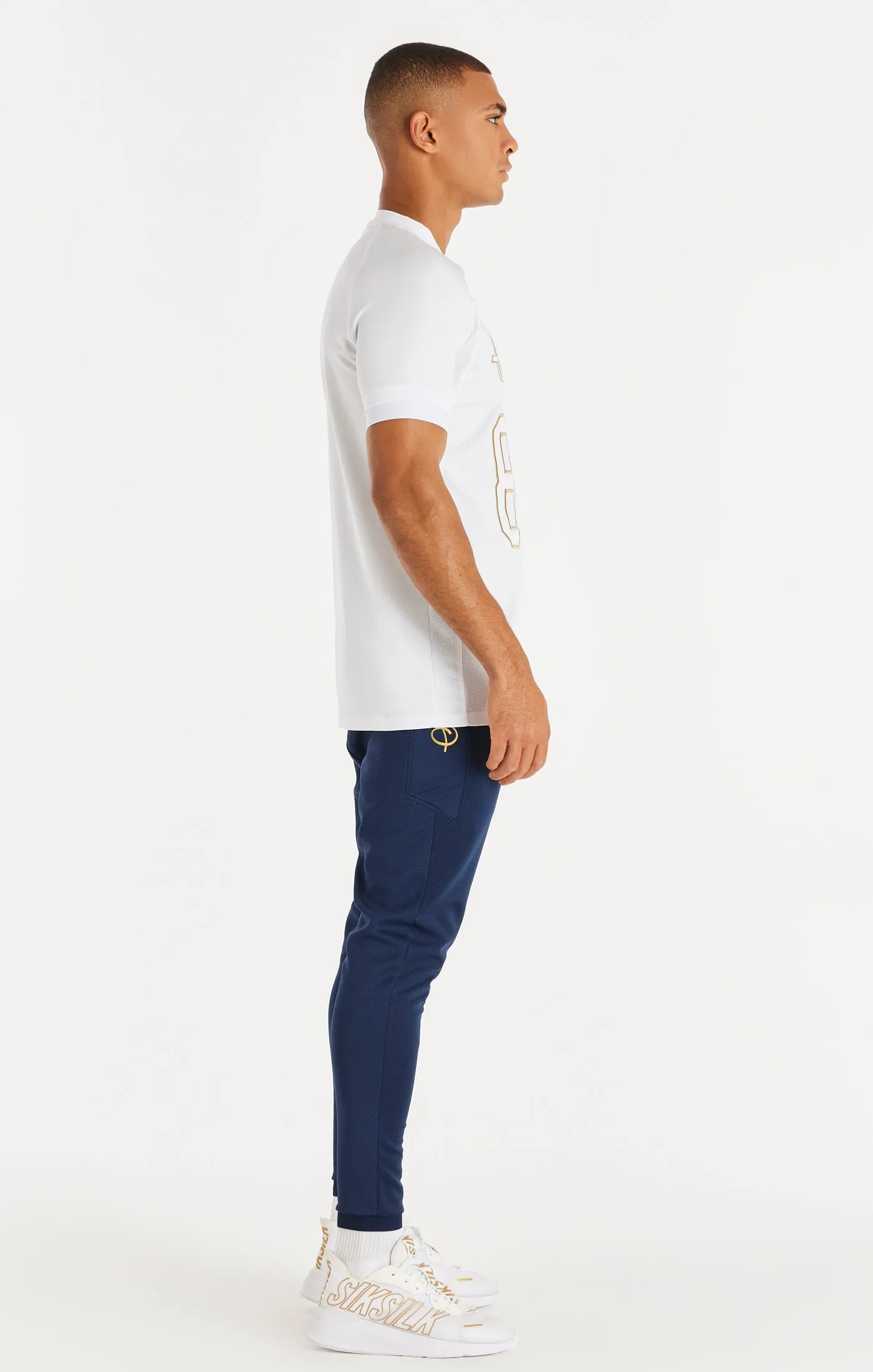 White Sport Elastic Cuff T-Shirt sold by Siksilk product image thumbnail 4