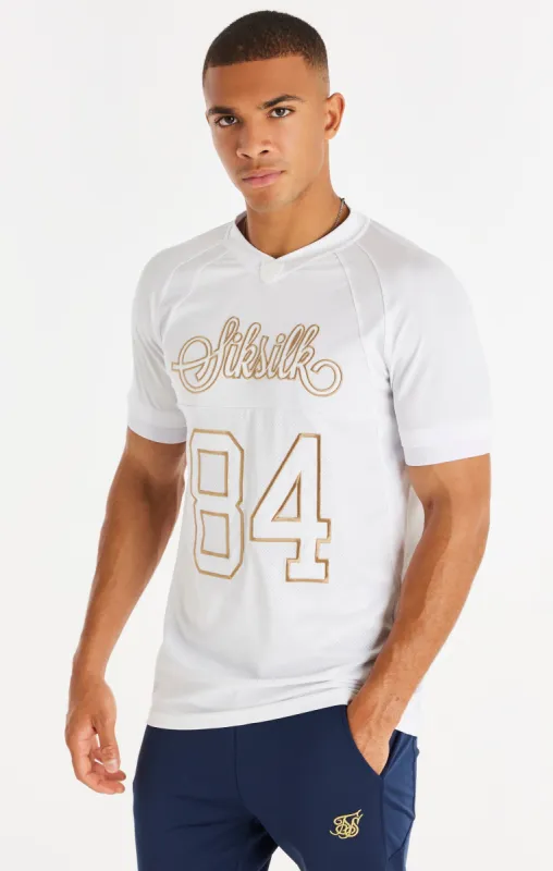 White Sport Elastic Cuff T-Shirt sold by Siksilk