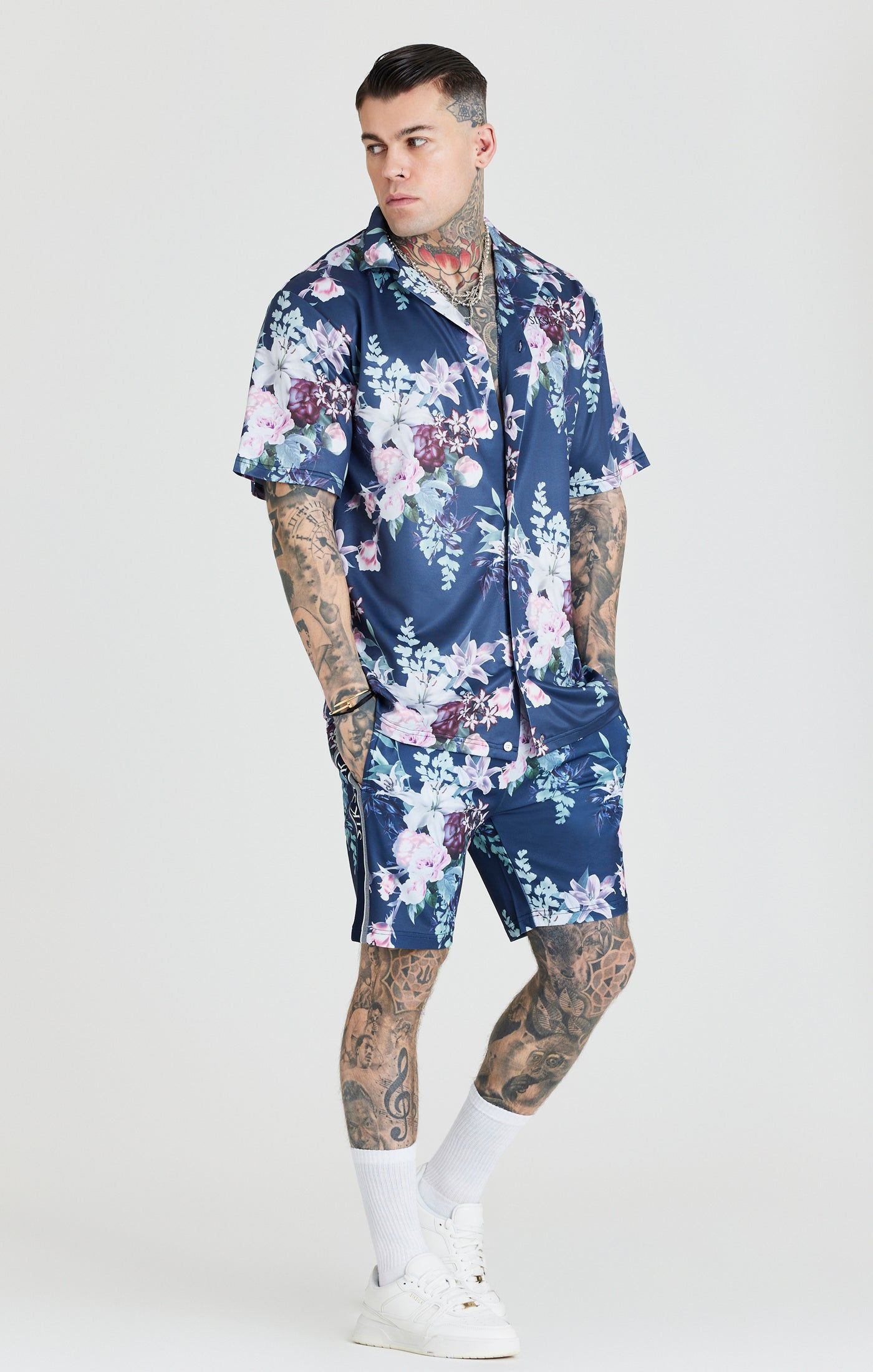 Navy Botanical Unisex Shirt sold by Siksilk product image thumbnail 2