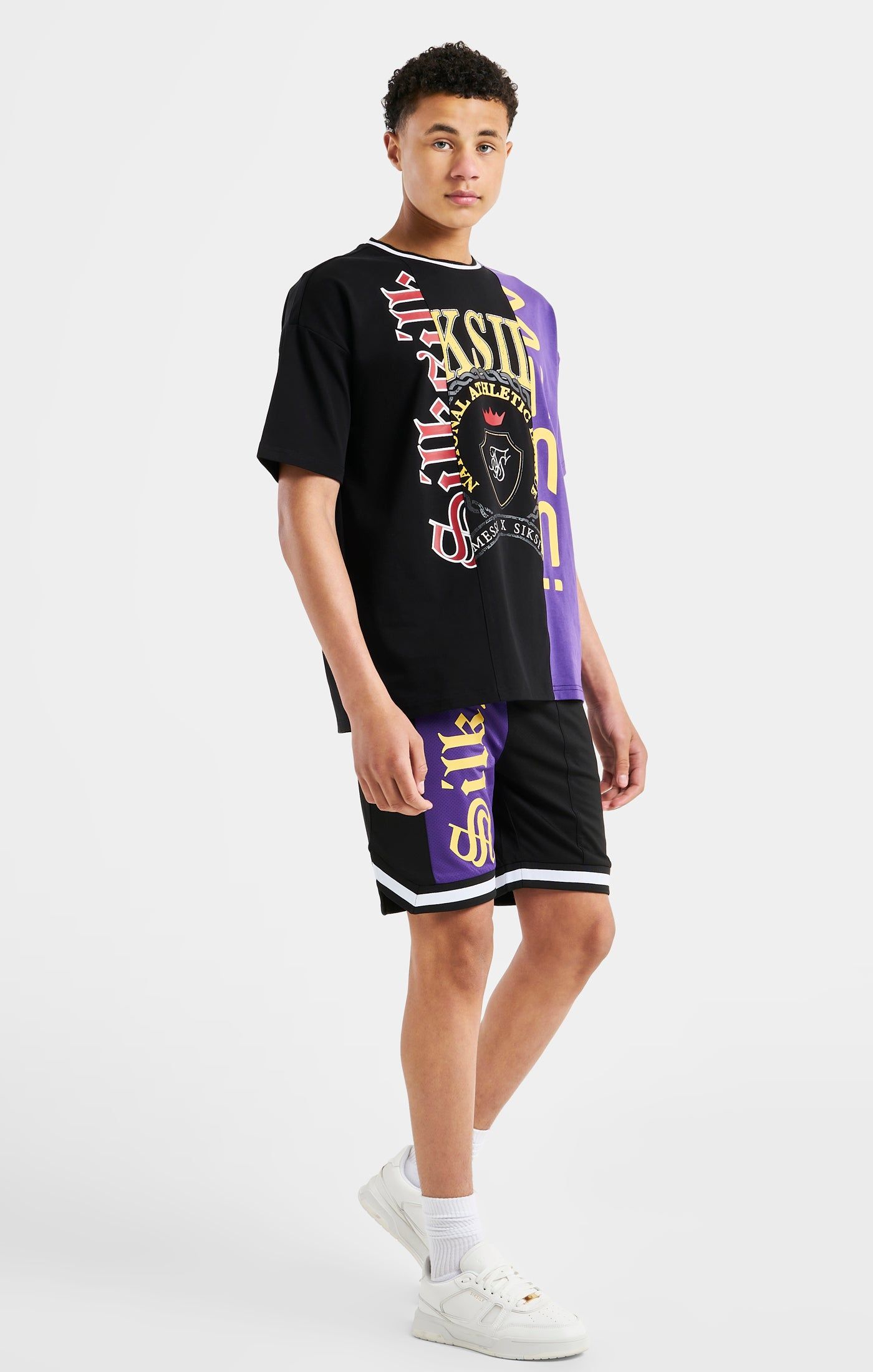 Messi x SikSilk Retro Oversized Tee - Black & Purple sold by Siksilk product image thumbnail 6