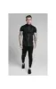 SikSilk S/S Woven Tape Placket Shirt - Black sold by Siksilk