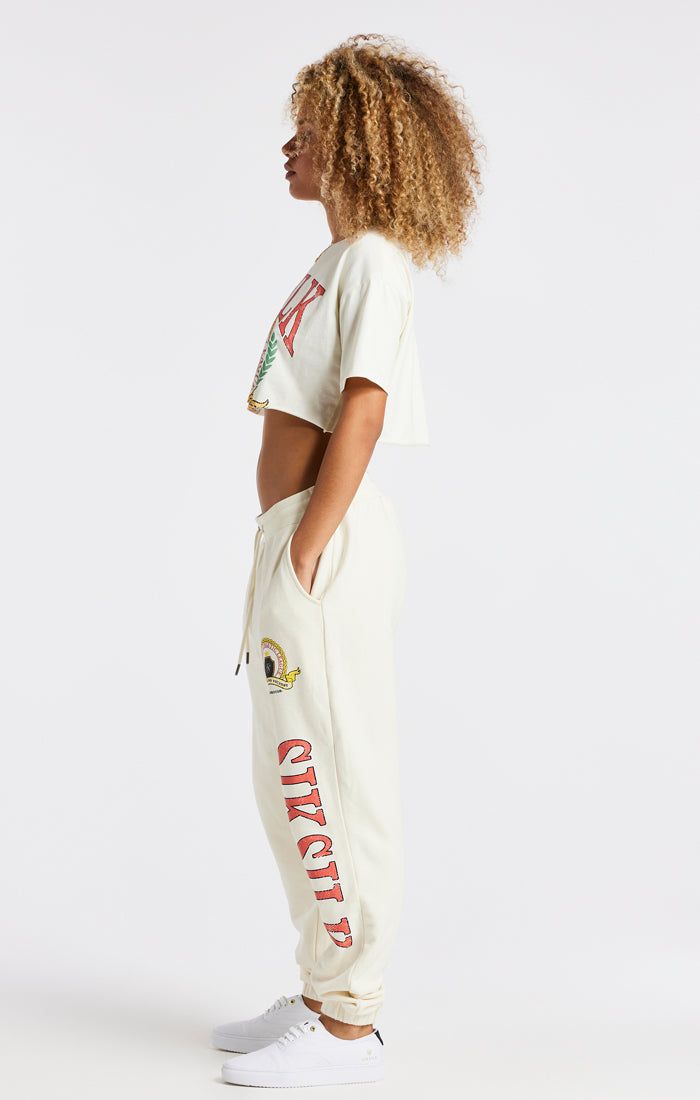 SikSilk Varsity Cropped Tee - Ecru sold by Siksilk product image thumbnail 6