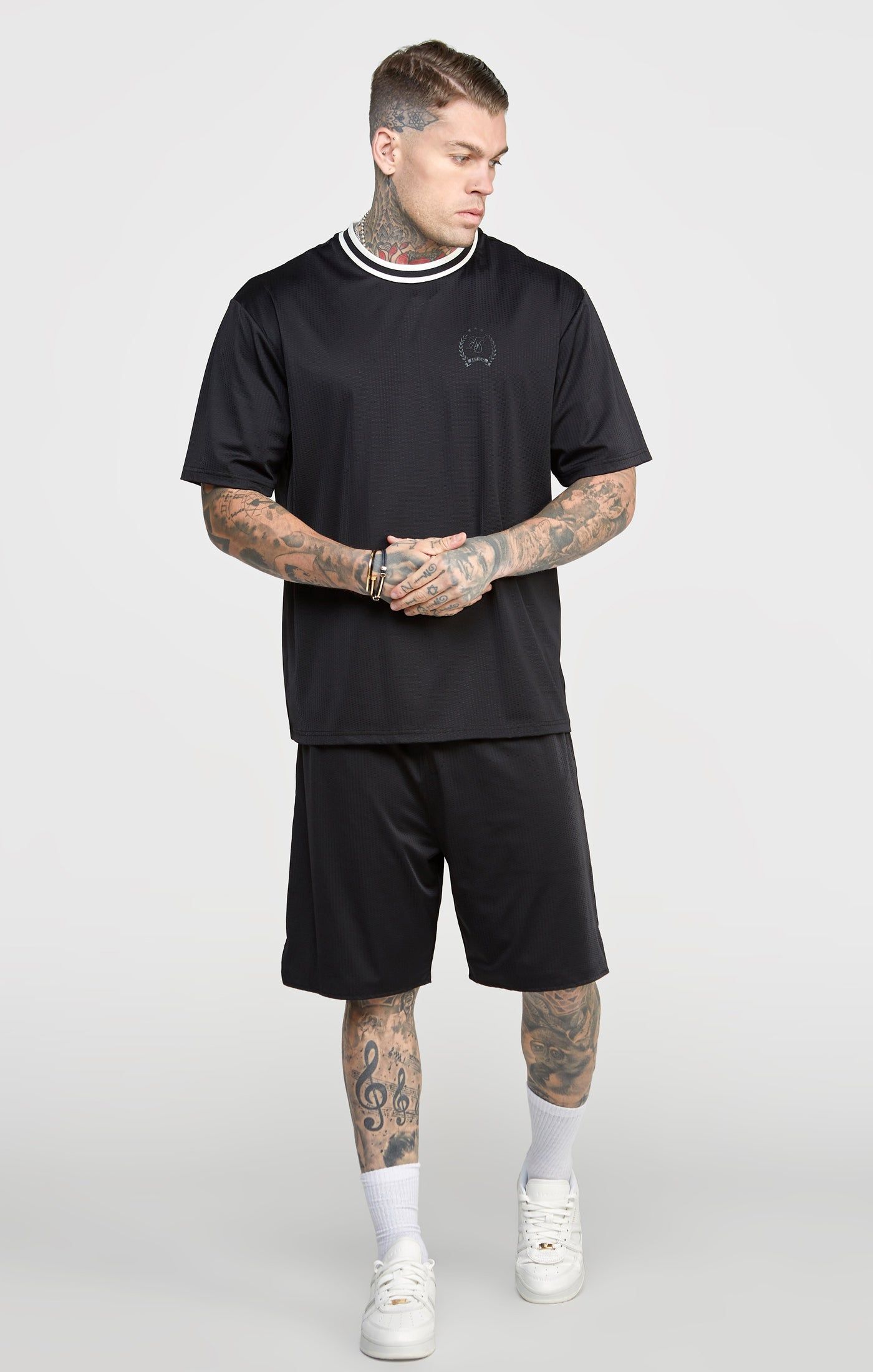 Black Mesh Loose Fit Short sold by Siksilk product image thumbnail 3