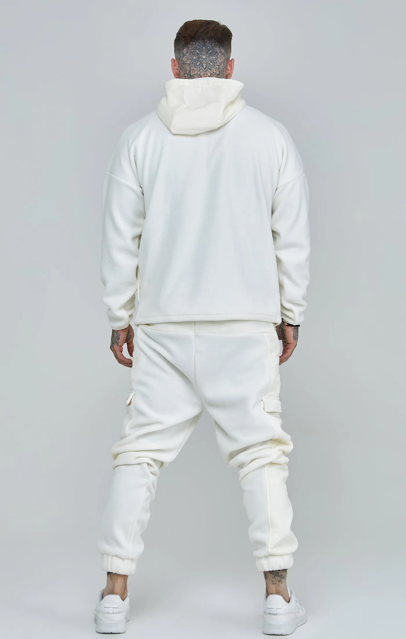 Ecru Polar Fleece Relaxed Jogger sold by Siksilk product image thumbnail 5