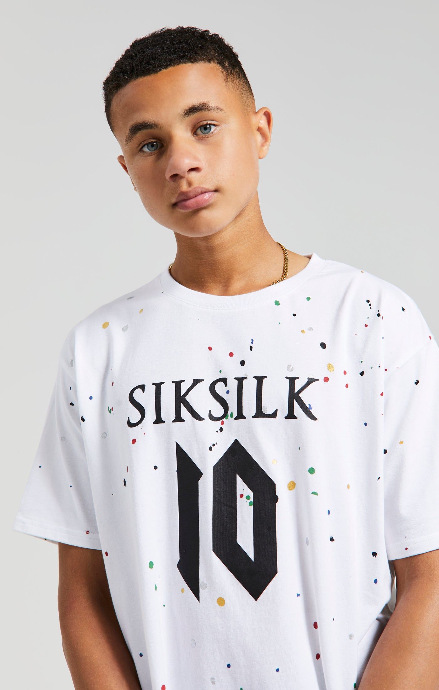 Messi x SikSilk Paint Splat Tee - White sold by Siksilk product image thumbnail 2