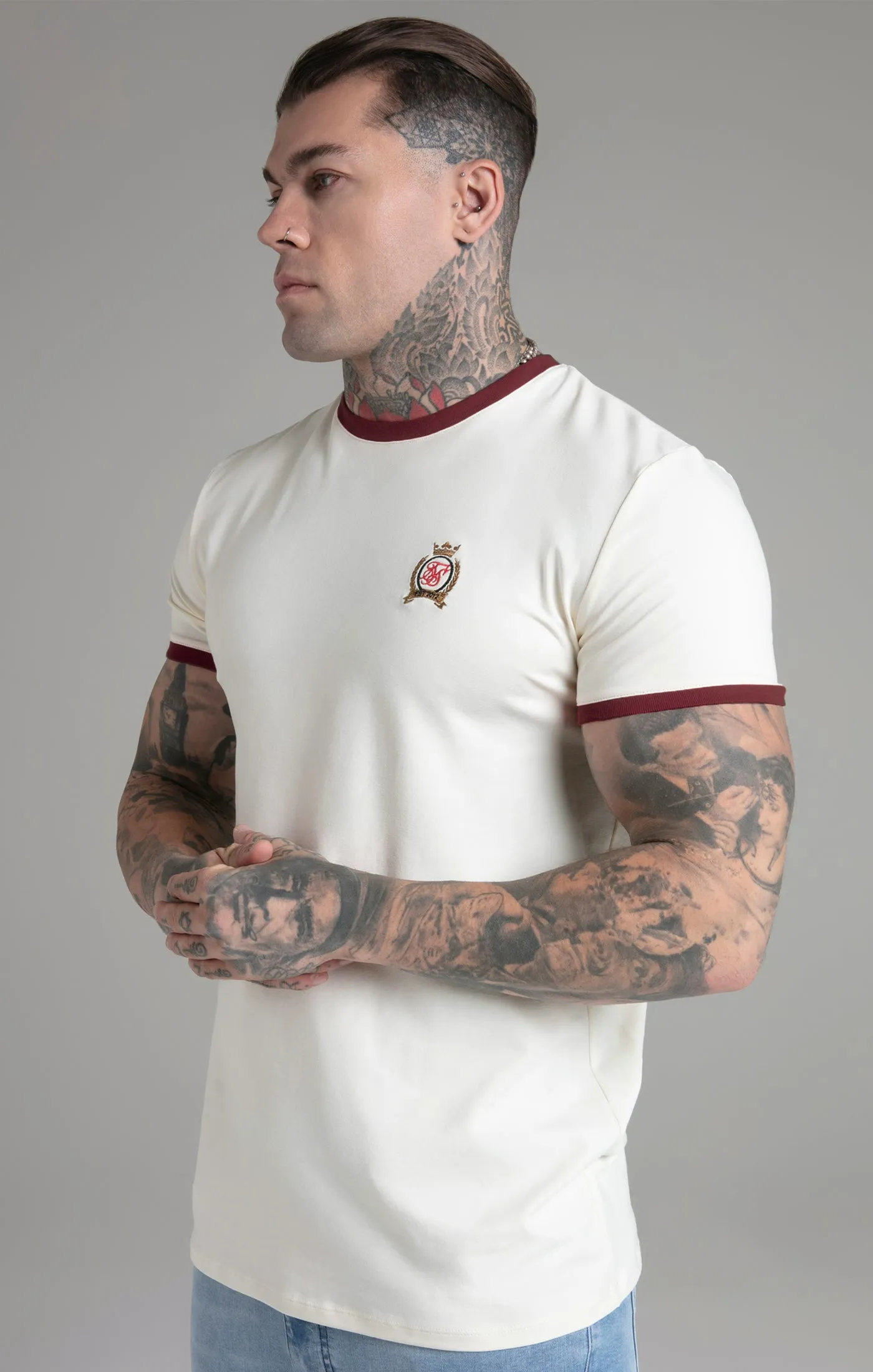 Ecru Crest T-Shirt sold by Siksilk