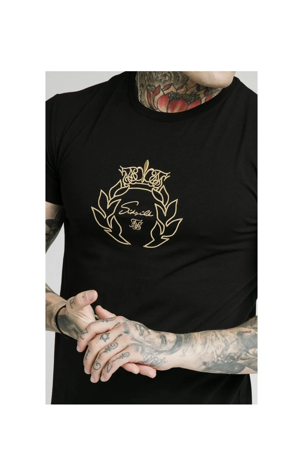 SikSilk S/S Prestige Gym Tee - Black & Gold sold by Siksilk product image thumbnail 2