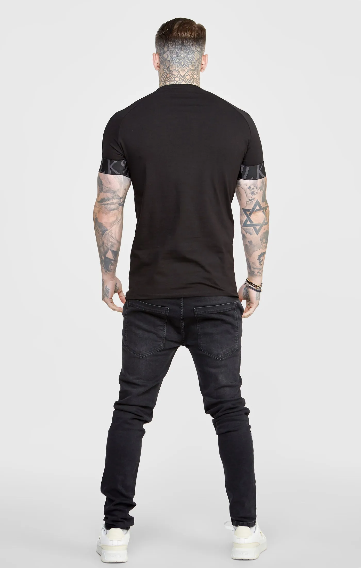 Black Twin Pack Muscle Fit Tech T-Shirt sold by Siksilk product image thumbnail 5